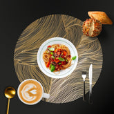 Waves Round 6PCs PVC Placemat Set