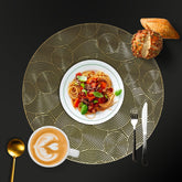 Scrolls Round 6PCs PVC Placemat Set