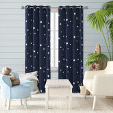 Stars Digital Printed Curtain Pair
