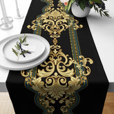 Royal Black Digital Printed Table Runner