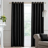 Black Velvet Curtain Pair