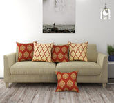 Pack of 5 Damask Printed Cushion Covers