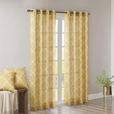 Ornate Yellow Digital Printed Curtain Pair
