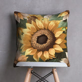 Golden Petals Digital Printed Cushion