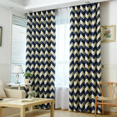 Chevron Chic Digital Printed Curtain Pair