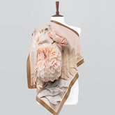 Botanic Breeze Silk Printed Scarf 39x39 Inch