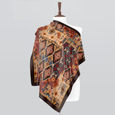 Tribal Silk Printed Scarf 39x39 Inch