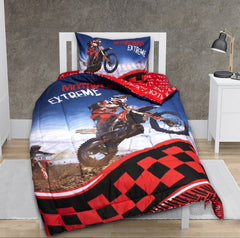 Motor Cross Printed Bed Sheet Set