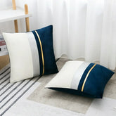 Pack of 2 Embellished Velvet Cushions Navy