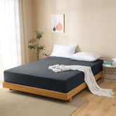 Charcoal Solid Fitted Sheet Set