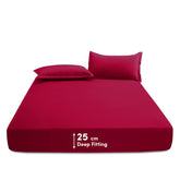 Fuchsia Solid Fitted Sheet Set
