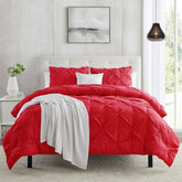 Luminous Scarlet Red 6Pcs Quilt Cover Set