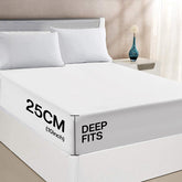 White Solid Fitted Sheet Set