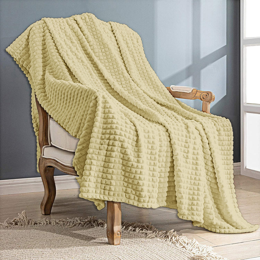 Luxury King Size Fleece Blanket (Beige)