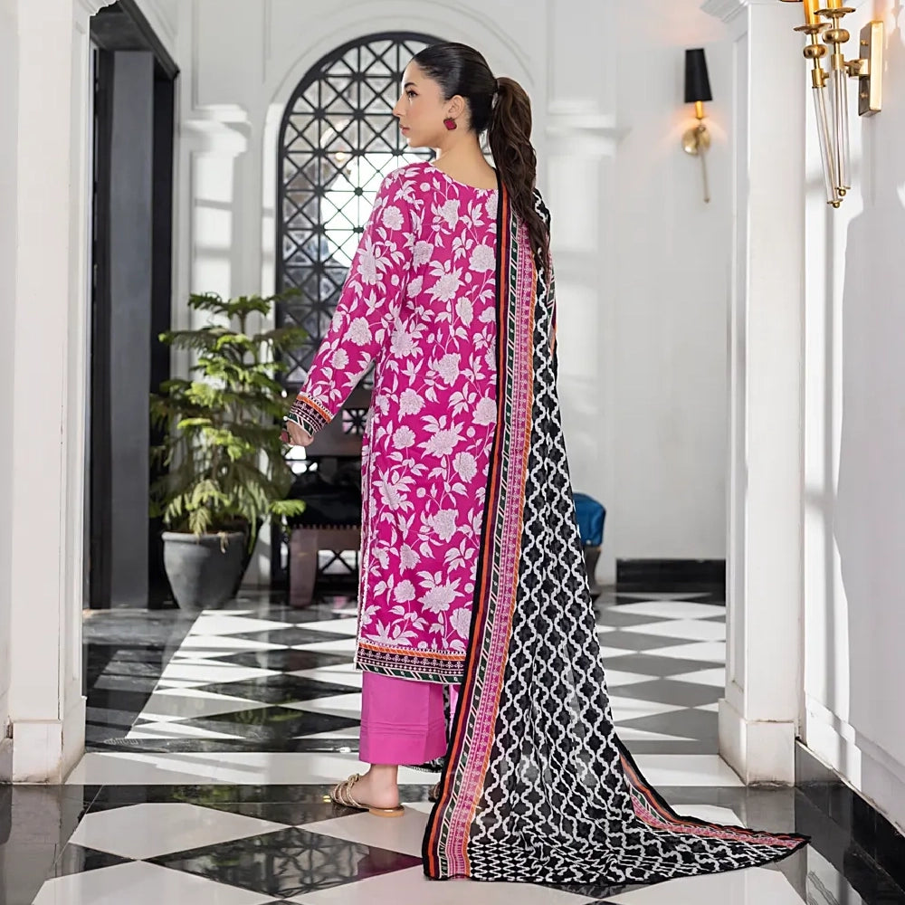 Unstitched 3Pcs Printed Lawn – DSNV1712