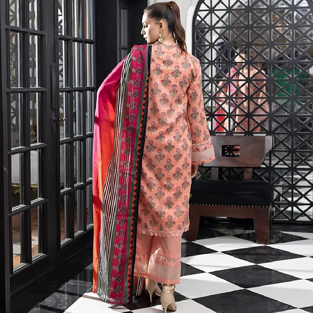 Unstitched 3Pcs Printed Lawn – DSNV1714