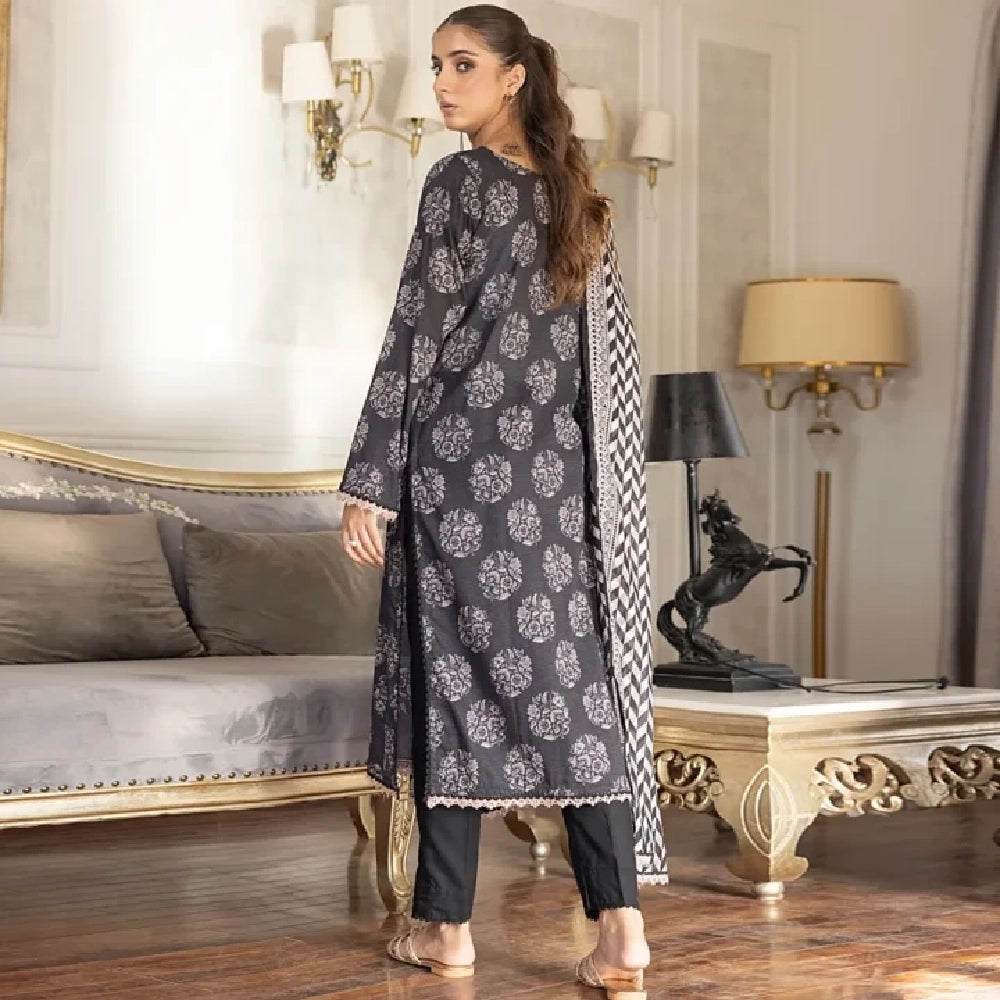 Unstitched 3Pcs Printed Lawn – DSNV1703