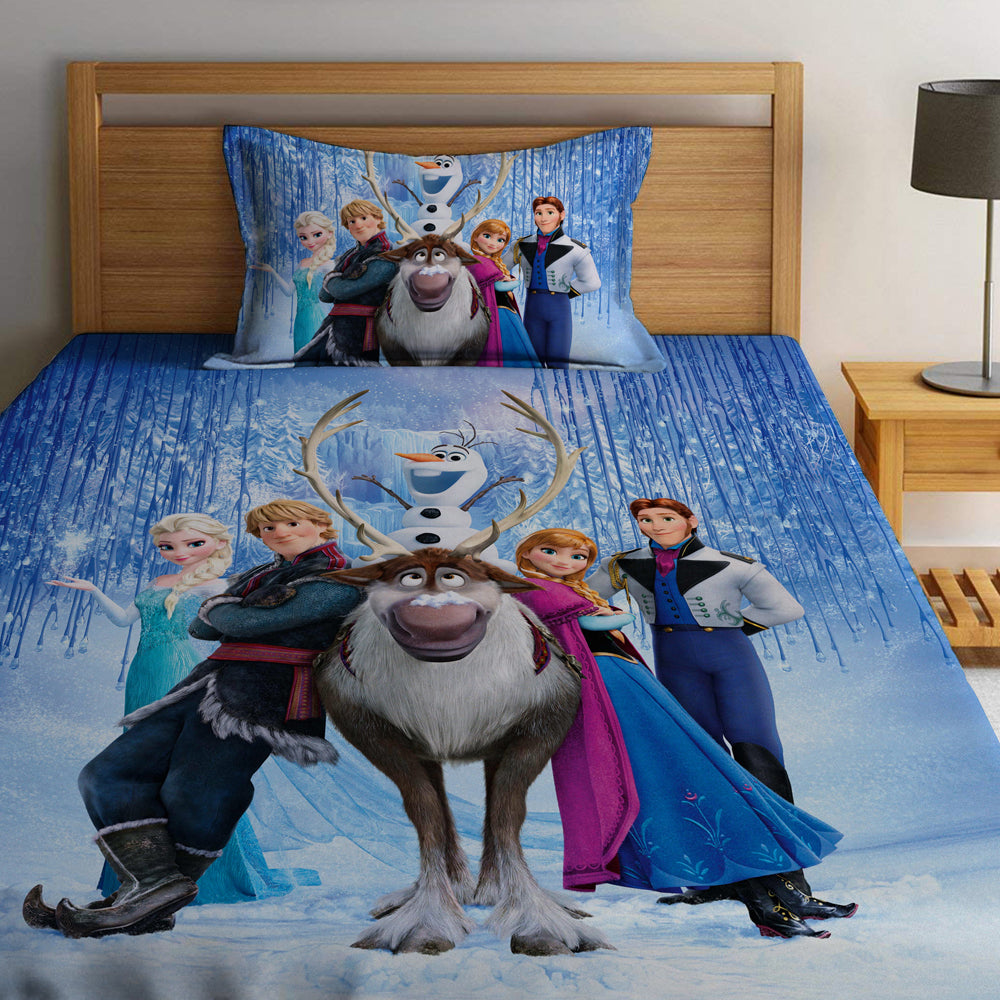 Frozen Digital Printed Bed Sheet