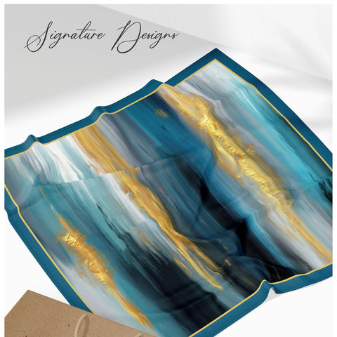 Prism Blend Silk Printed Scarf 39x39 Inch