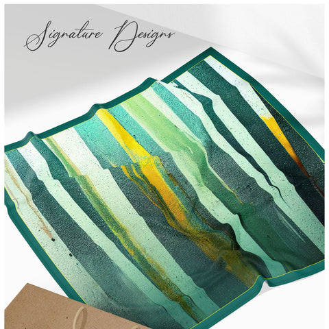 Nebula Silk Printed Scarf 39x39 Inch