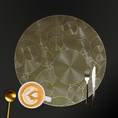 Scrolls Round 6PCs PVC Placemat Set