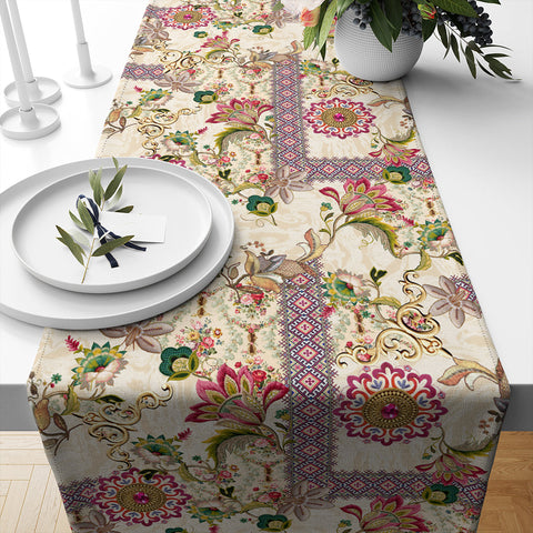 Floral Finesse Digital Printed Table Runner
