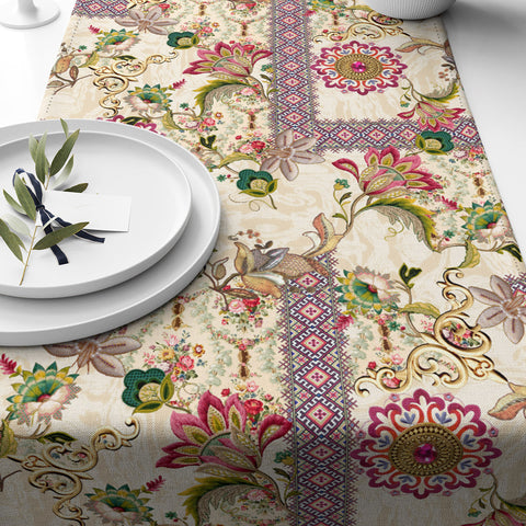 Floral Finesse Digital Printed Table Runner