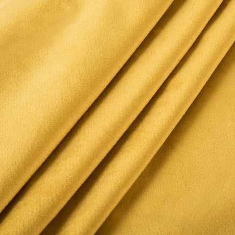 Yellow Gold Velvet Curtain Pair