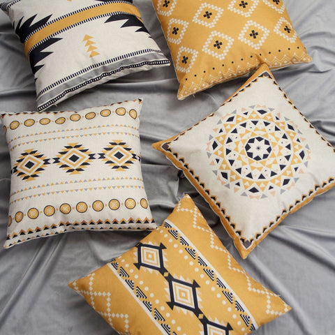 Pack of 5 Ethnic Printed Cushion Covers