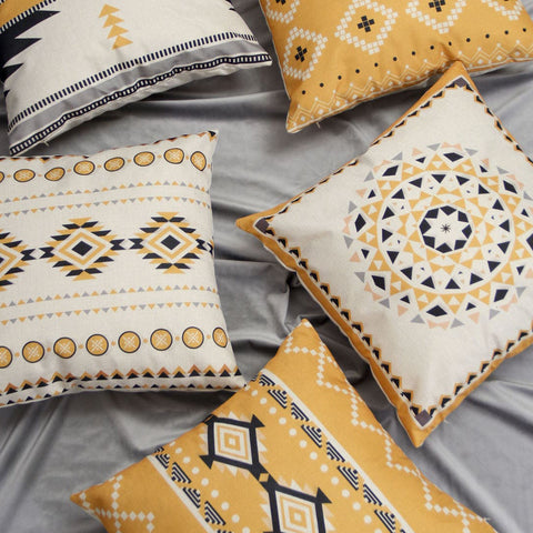 Pack of 5 Ethnic Printed Cushion Covers