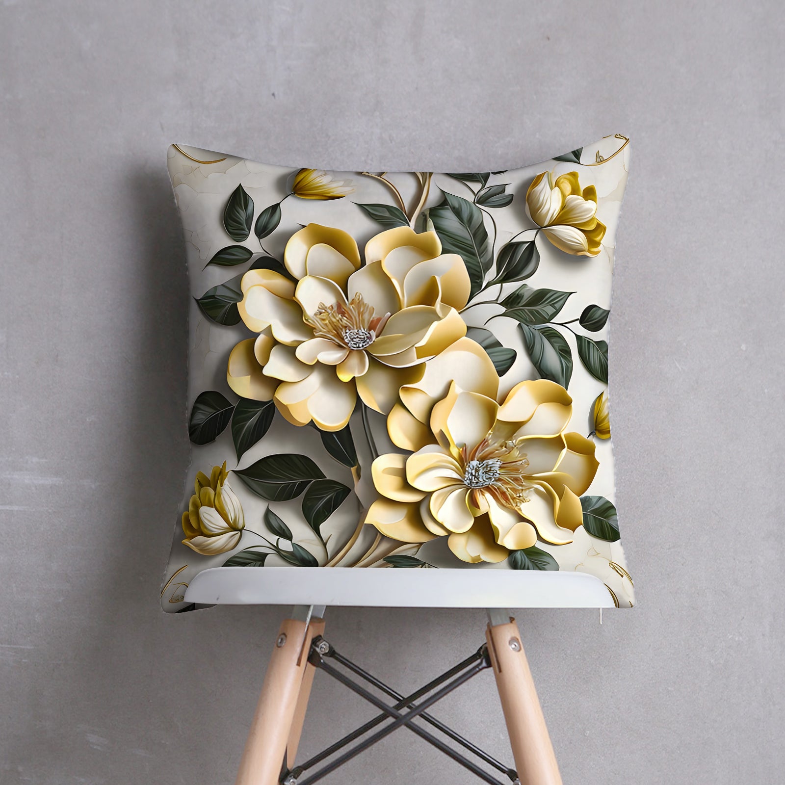 3D Floral Digital Printed Cushion