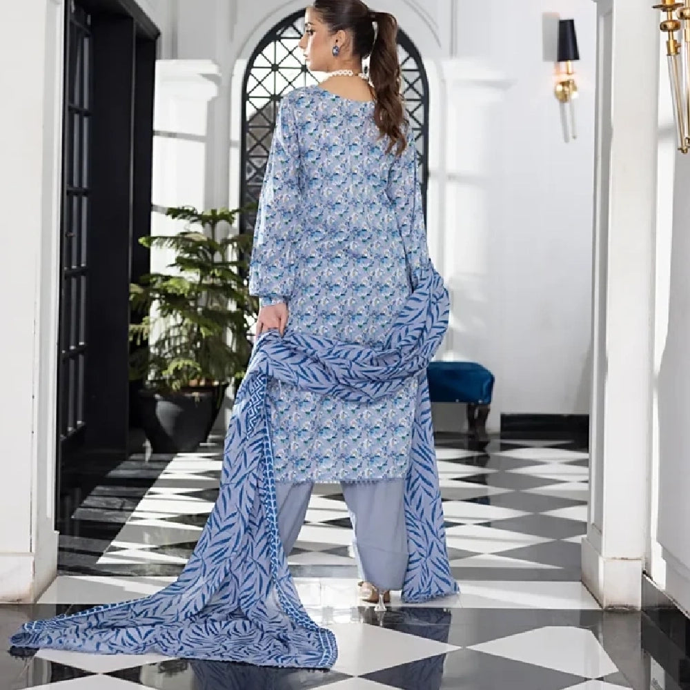 Unstitched 3Pcs Printed Lawn – DSNV1710
