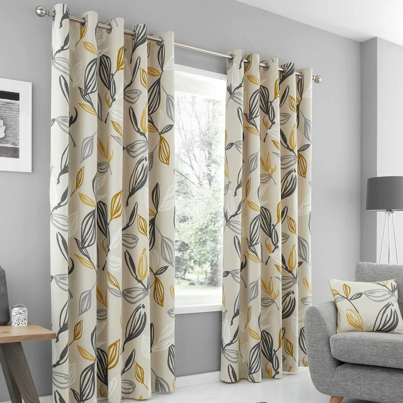 Nature's Elegance Digital Printed Curtain Pair