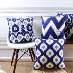 Pack of 4 Sapphire Printed Cushion Covers