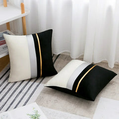 Pack of 2 Embellished Velvet Cushions Black