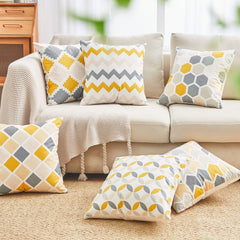 Pack of 6 Hexa Printed Cushion Covers