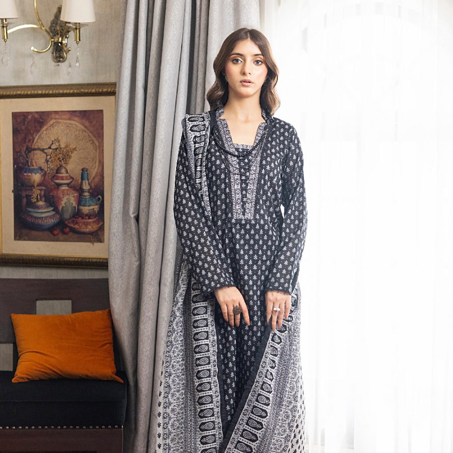 Unstitched 3Pcs Printed Lawn – DSNV1702