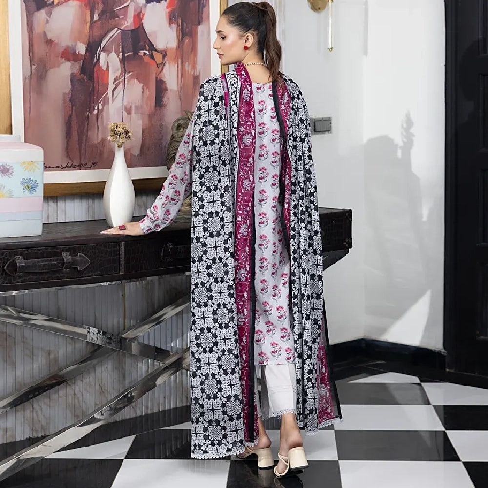 Unstitched 3Pcs Printed Lawn – DSNV1707
