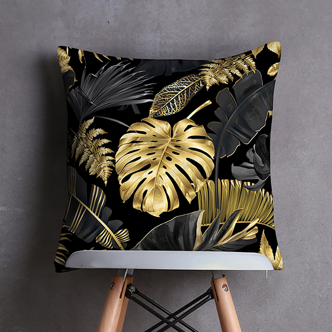 Golden Leaves Digital Printed Cushion