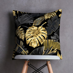 Golden Leaves Digital Printed Cushion