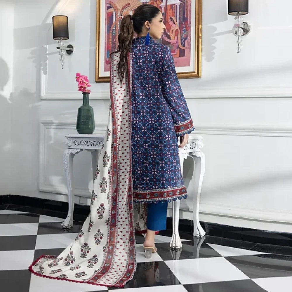 Unstitched 3Pcs Printed Lawn – DSNV1713
