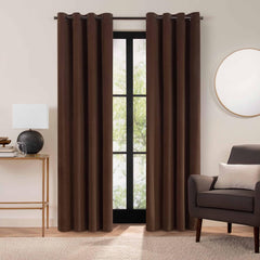 Brown Velvet Curtain Pair