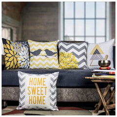 Pack of 5 Sweet Home Printed Cushion Covers