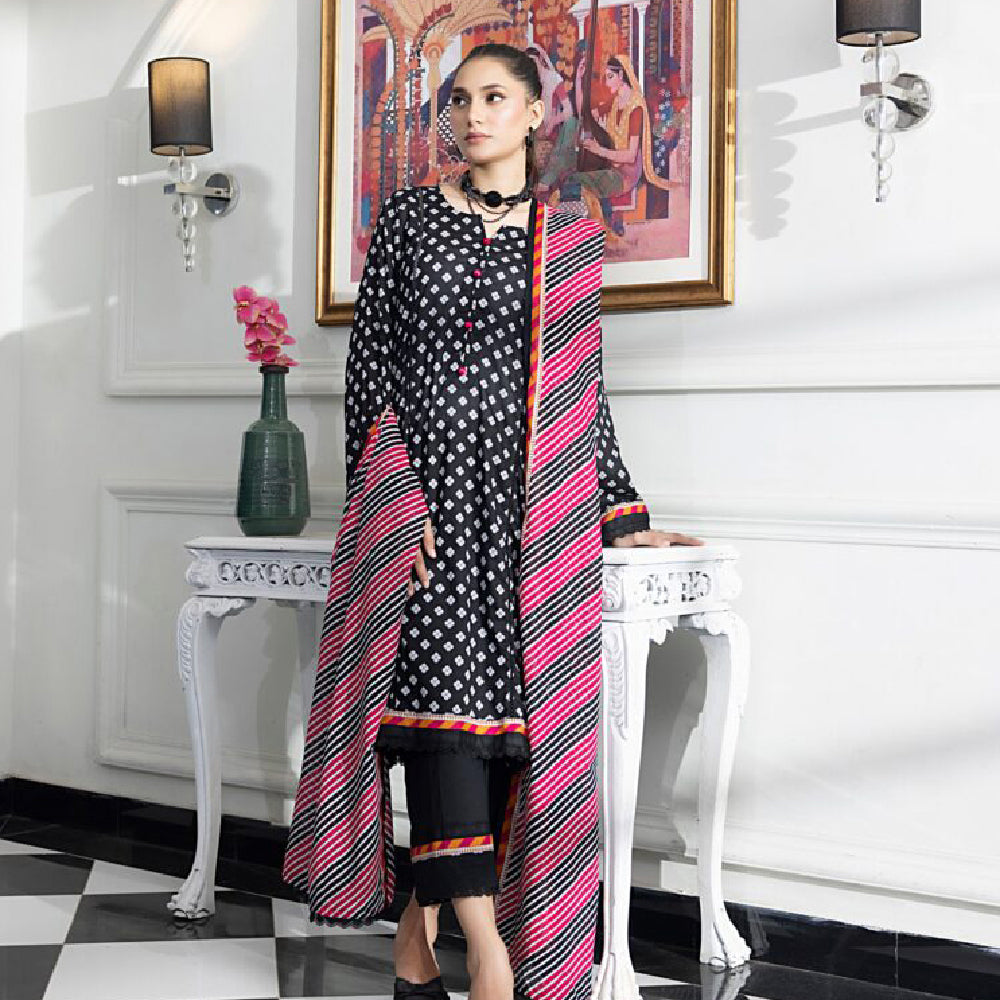 Unstitched 3Pcs Printed Lawn – DSNV1706
