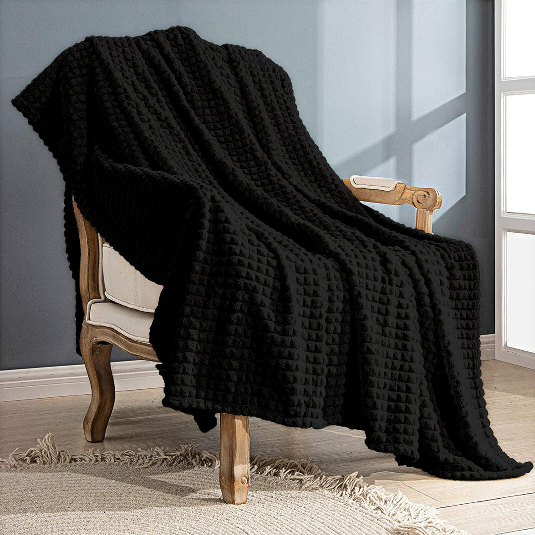 Luxury King Size Fleece Blanket (Black)