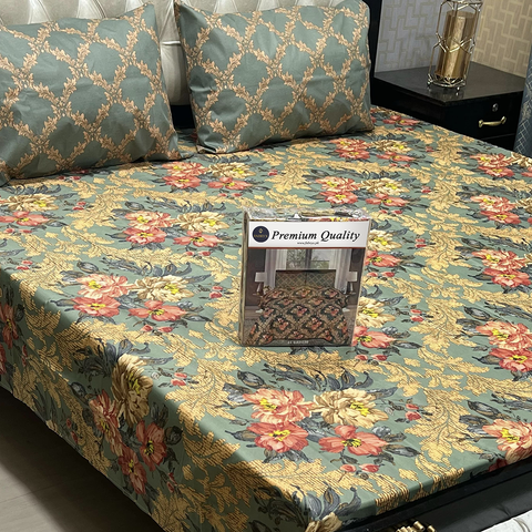 Damasks 3Pcs Flat Sheet Set