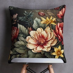 Bouquet Bliss Digital Printed Cushion