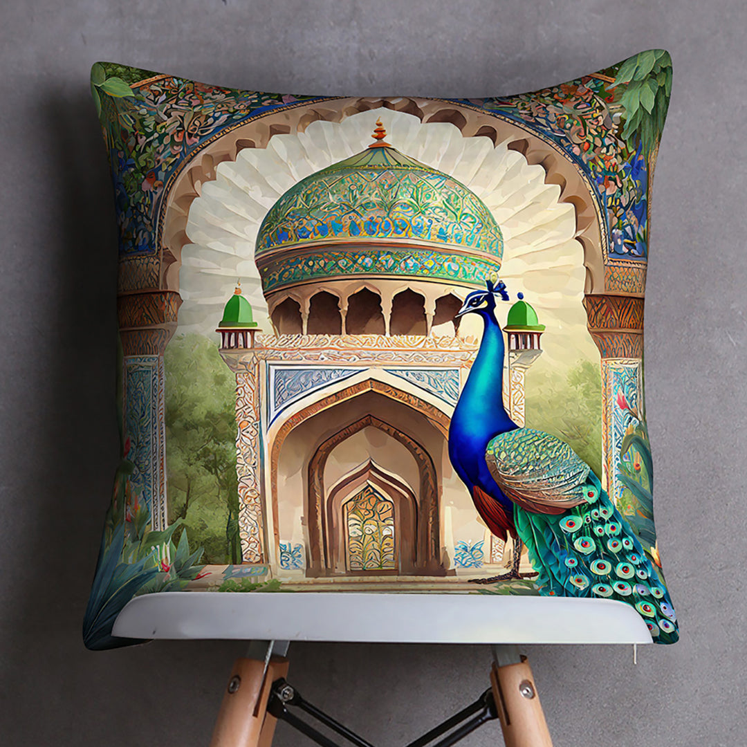 Peacock Digital Printed Cushion