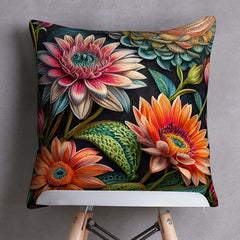Floral Flourish Digital Printed Cushion