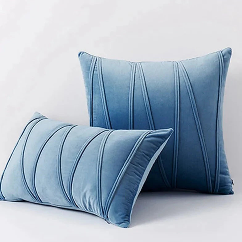 Blue Streak Velvet cushions (02 Pcs)